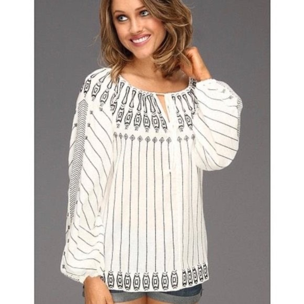 BCBG Irina Peasant Top